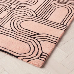 Syd Rug - Rose/Black -Home Decor Shop webimage 044008526 1 jpg