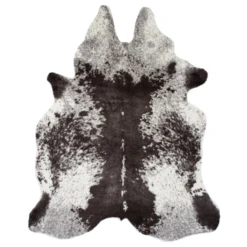 Ayi Faux Cowhide Rug - Charcoal
