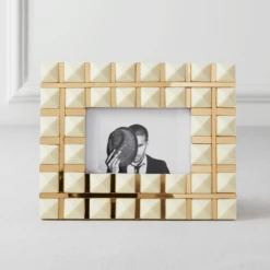 Glam Check Frame - White