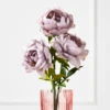 Dusty Purple Open Peony - Set Of 3 1 Dusty Purple Open Peony - Set Of 3 -Home Decor Shop webimage 162156000
