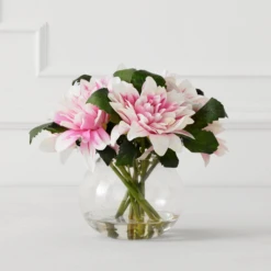 Dahlia In Glass - Blush