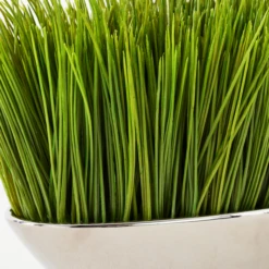 Faux Grass In Silver Pot -Home Decor Shop webimage 207540972 DTL1 1