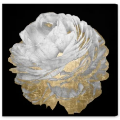 Gold And White Blossom On Black - Set Of 2 7 Gold And White Blossom On Black - Set Of 2 -Home Decor Shop webimage 630160015 2 jpg
